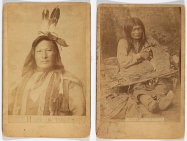 George W. Scott + A. Frank Randall, Two Photographs: Hunkpapa Lakota Chief Rain in the Face +