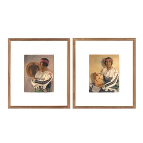 Unknown Artist, Untitled (Pair of Native American Portraits)