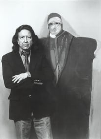 Unknown Artist, Fritz Scholder with Painting