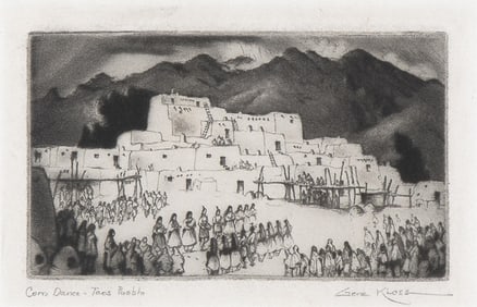 Gene Kloss, Corn Dance at Taos Pueblo, 1943