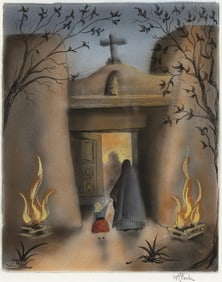 Willard Clark, Bonfires at Navidad, ca. 1940