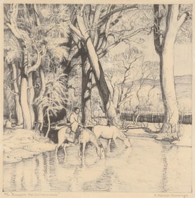 Ernest Martin Hennings, Under the Cottonwoods, ca. 1924