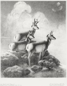 William Herbert Dunton, On the Great Plains (Prairie Horn Antelope), 1932