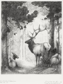 William Herbert Dunton, Heart of the Wilderness (Elk), 1933