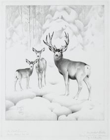 William Herbert Dunton, The First Snow (Mule Deer)