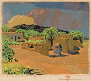 Gustave Baumann, Summer Rain (State IV), 1956