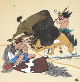 Quincy Tahoma, Buffalo Hunt, 1945