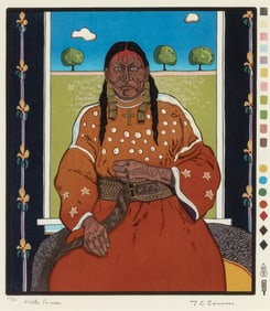 T. C. Cannon, Woman at the Window, 1978