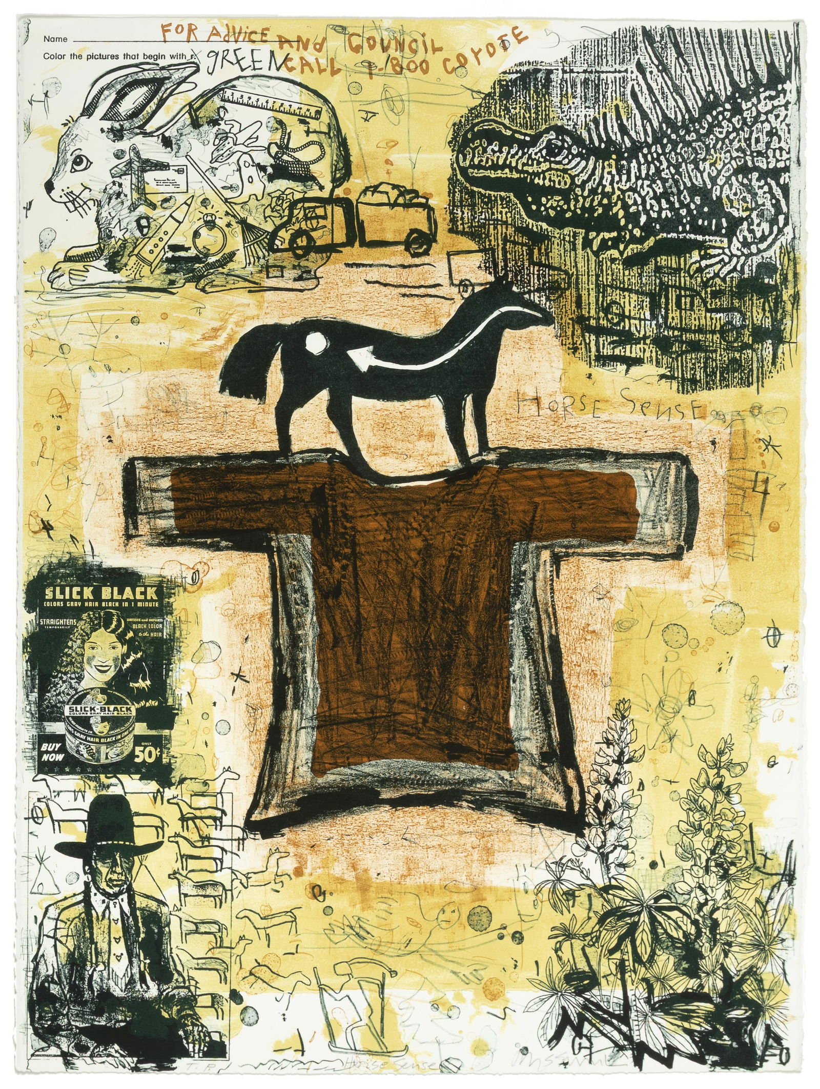 Jaune Quick-to-See Smith, Horse Sense, 1994 (1 of 2)