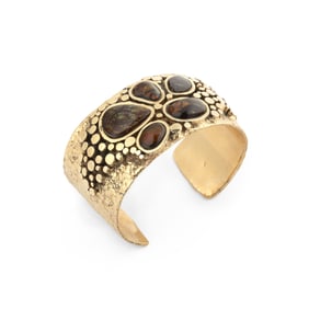 Lee Epperson, 14k Gold Cuff Bracelet with Five Opal Cabochons