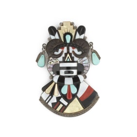 Andrew Dewa, Bolo with Mixed Inlaid Stones, ca. 1985