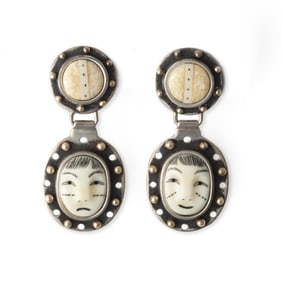 Denise Wallace, Sun/Moon Earring Set, 1995
