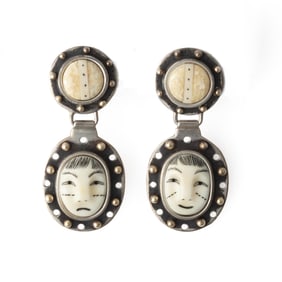 Denise Wallace, Sun/Moon Earring Set, 1995