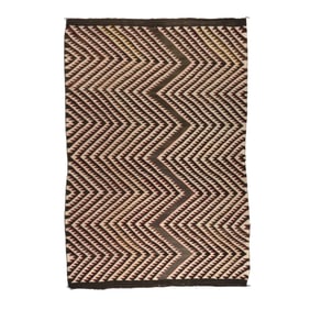Diné (Navajo), Red Mesa Outline Rug, ca. 1945