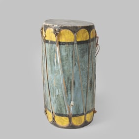 Pueblo, Painted Drum, ca. 1900