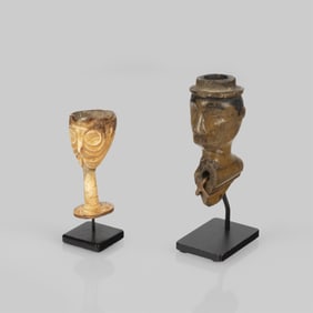 Pair of Early Figurative Pipes