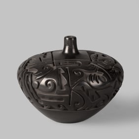 Tammy Garcia, Carved Blackware Vase, ca. 1985