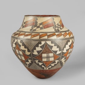 Acoma, Polychrome Olla, ca. 1910