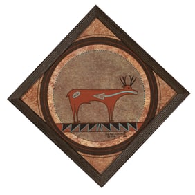 Helen [Tsa-Sah-Wee-Eh] Hardin, Deer in the Sunset, 1978