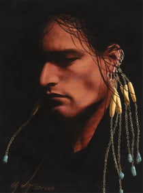 Rory Wagner, Untitled (Portrait with Turquoise Earrings), 1990