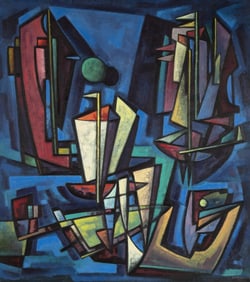 Emil James Bisttram, Marine Patterns, 1950