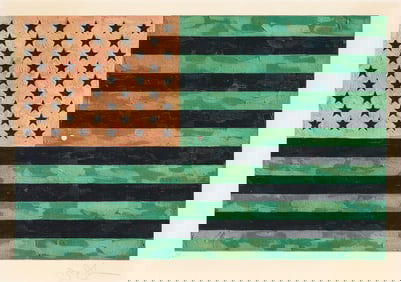 Jasper Johns, Flag (Moratorium), 1969