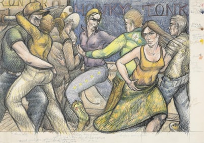 Luis Jiménez, Honky Tonk (study), 1981