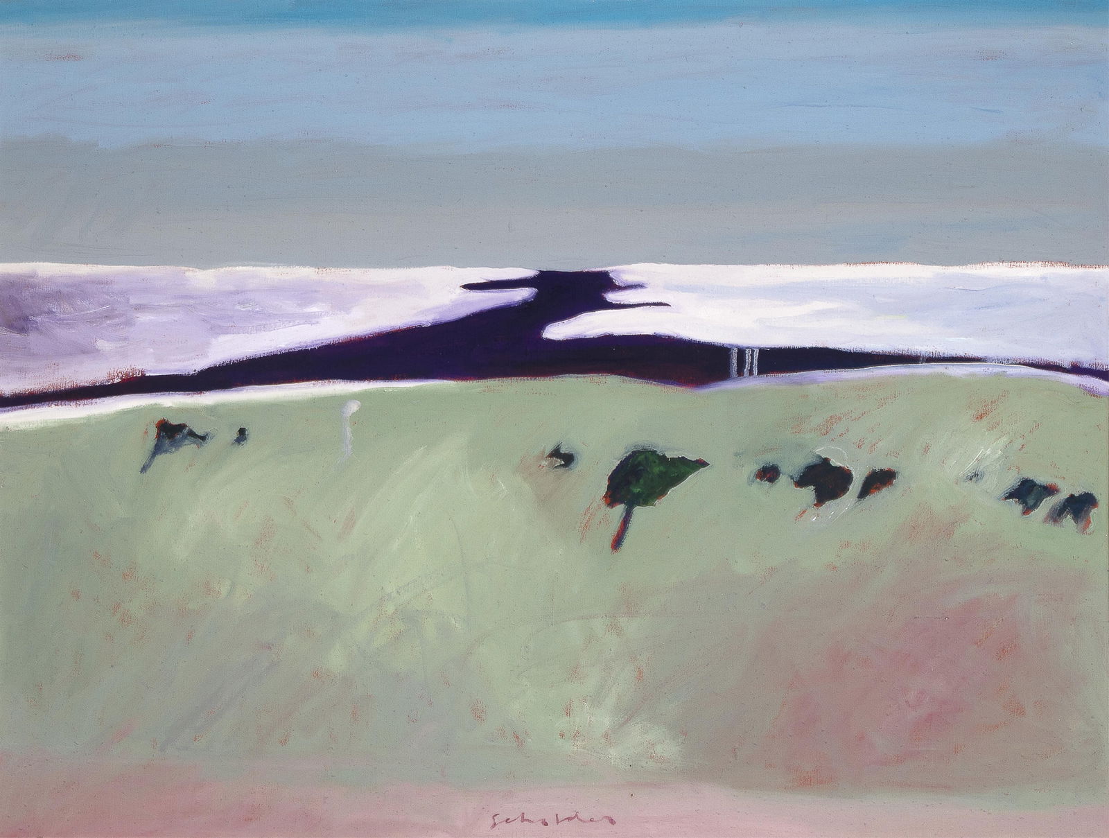 Fritz Scholder, Taos Canyon Gorge in Winter (1 of 3)