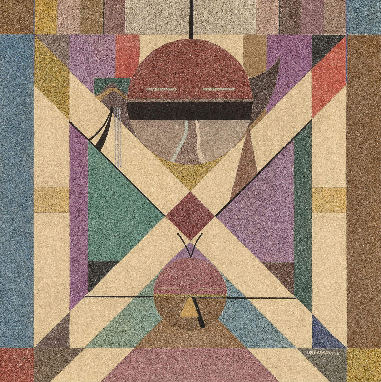 David Chethlahe Paladin, Sun & Moon Spirits, 1975 (1 of 3)