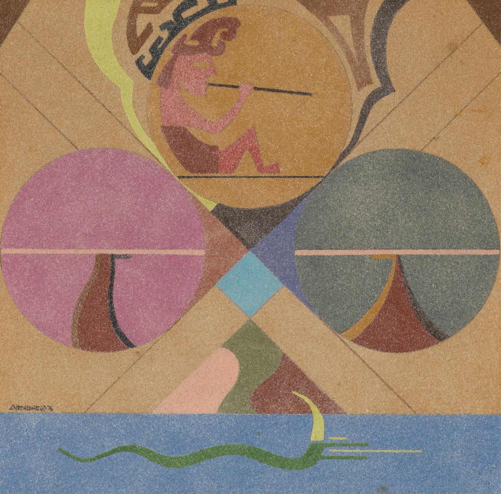 David Chethlahe Paladin, Kokopelli's Universe, 1976 (1 of 3)