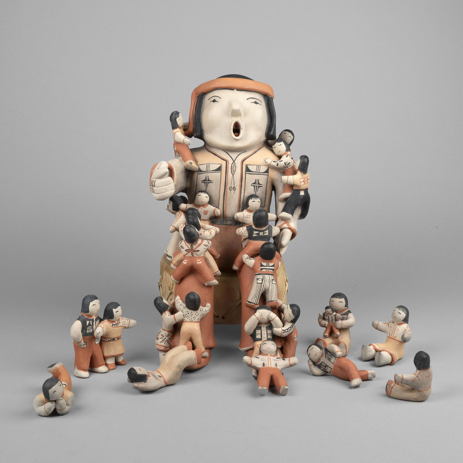 Ada Suina, Polychrome Storyteller with 26 Children (1 of 6)