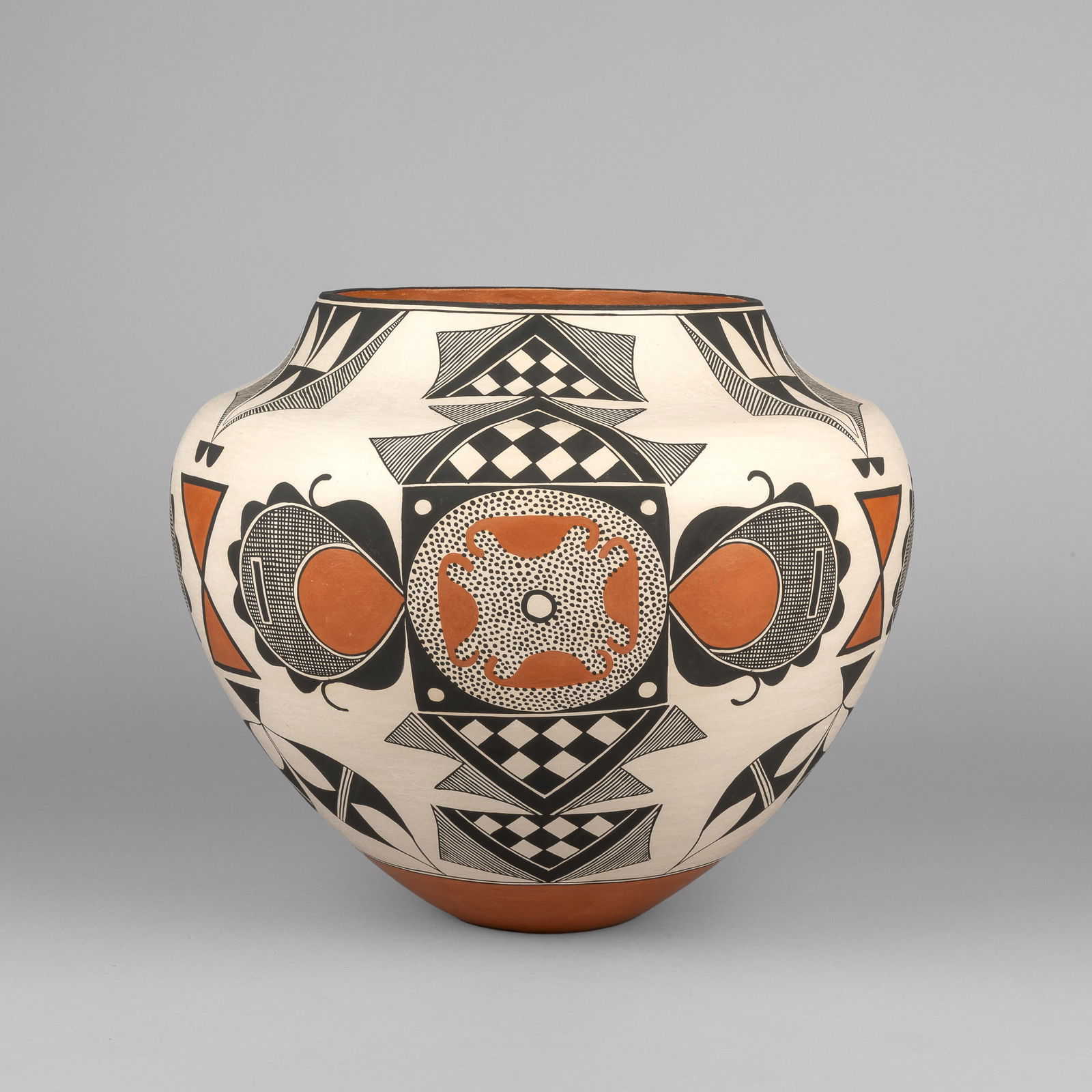 Rachel Aragon, Polychrome Pictorial Water Jar, ca. 1990 (1 of 3)