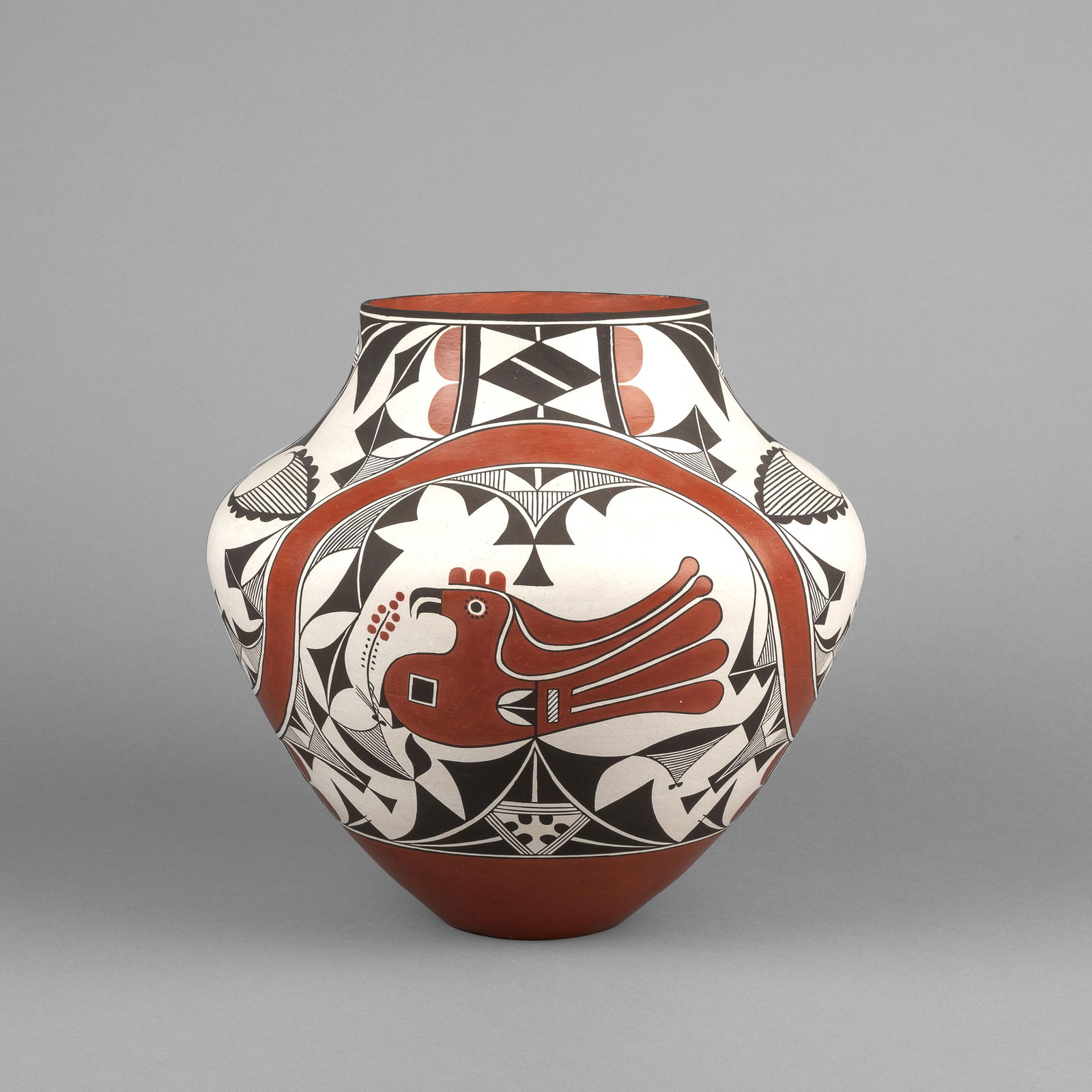 Joseph Cerno, Polychrome Jar with Bird Design (1 of 3)