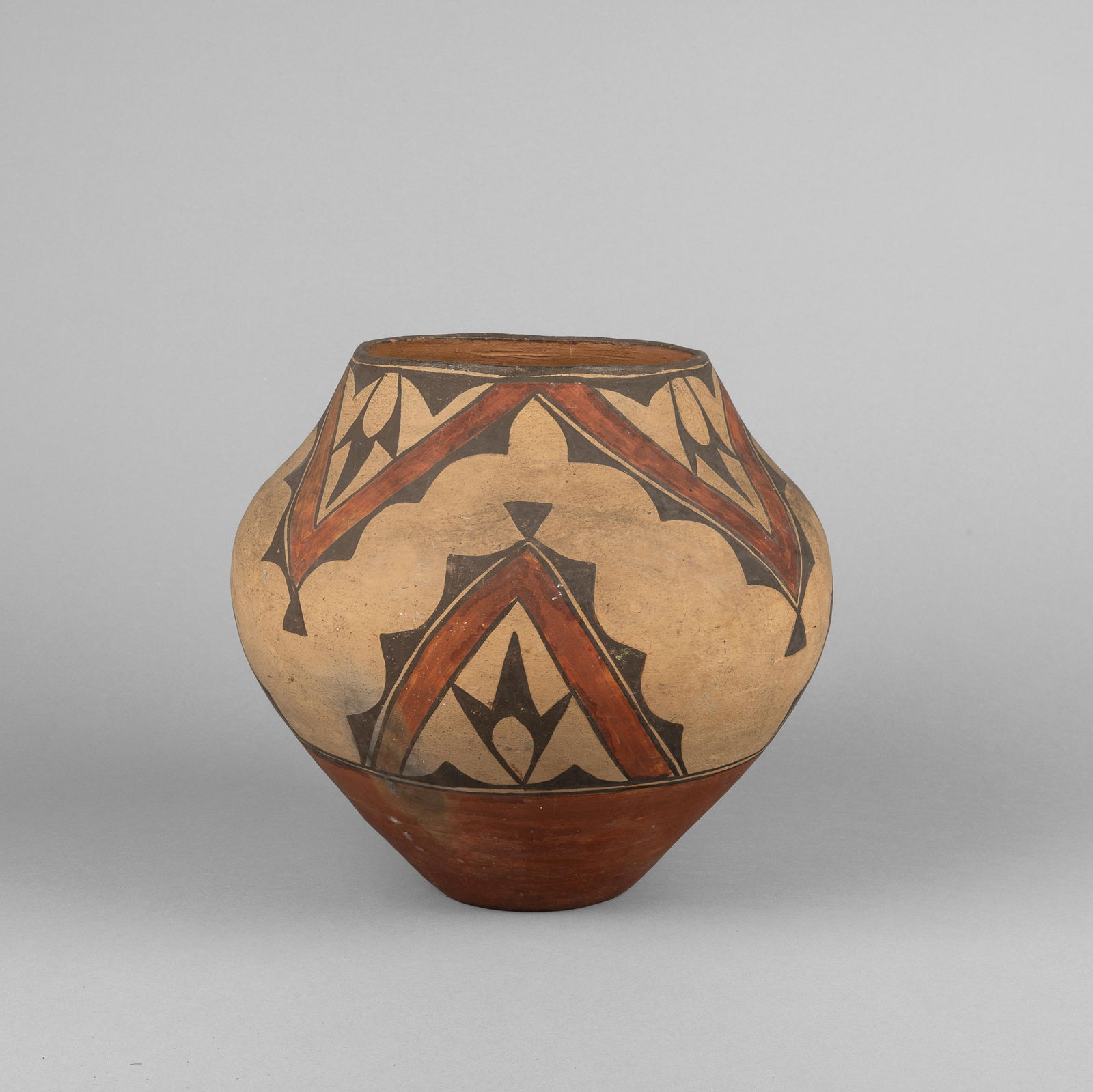 Acoma, Polychrome Water Jar, ca. 1945 (1 of 3)