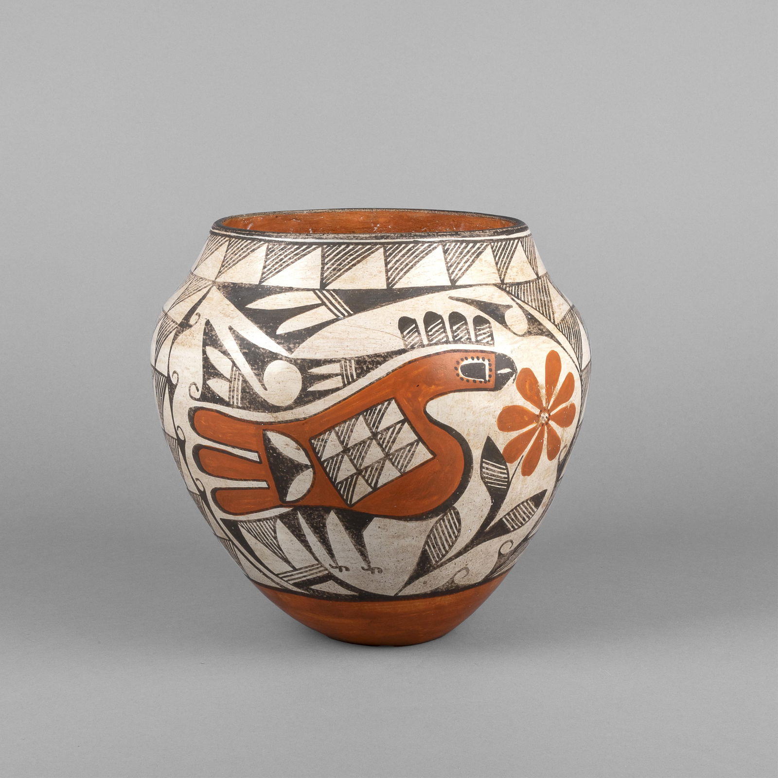 Acoma, Polychrome Jar with Parrot Designs (1 of 2)