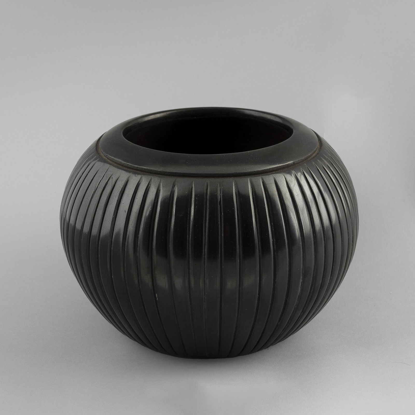 Miana Pablito, Blackware Melon Pot (1 of 3)