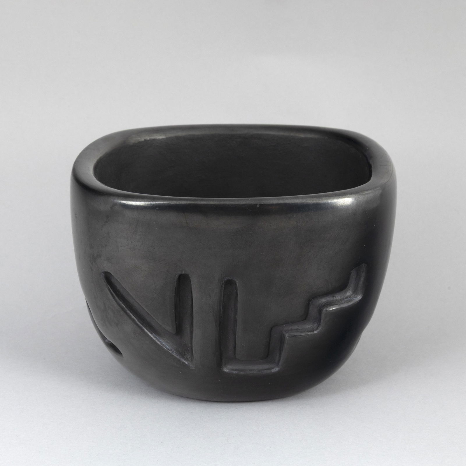Margaret Tafoya, Square Blackware Bowl (1 of 3)