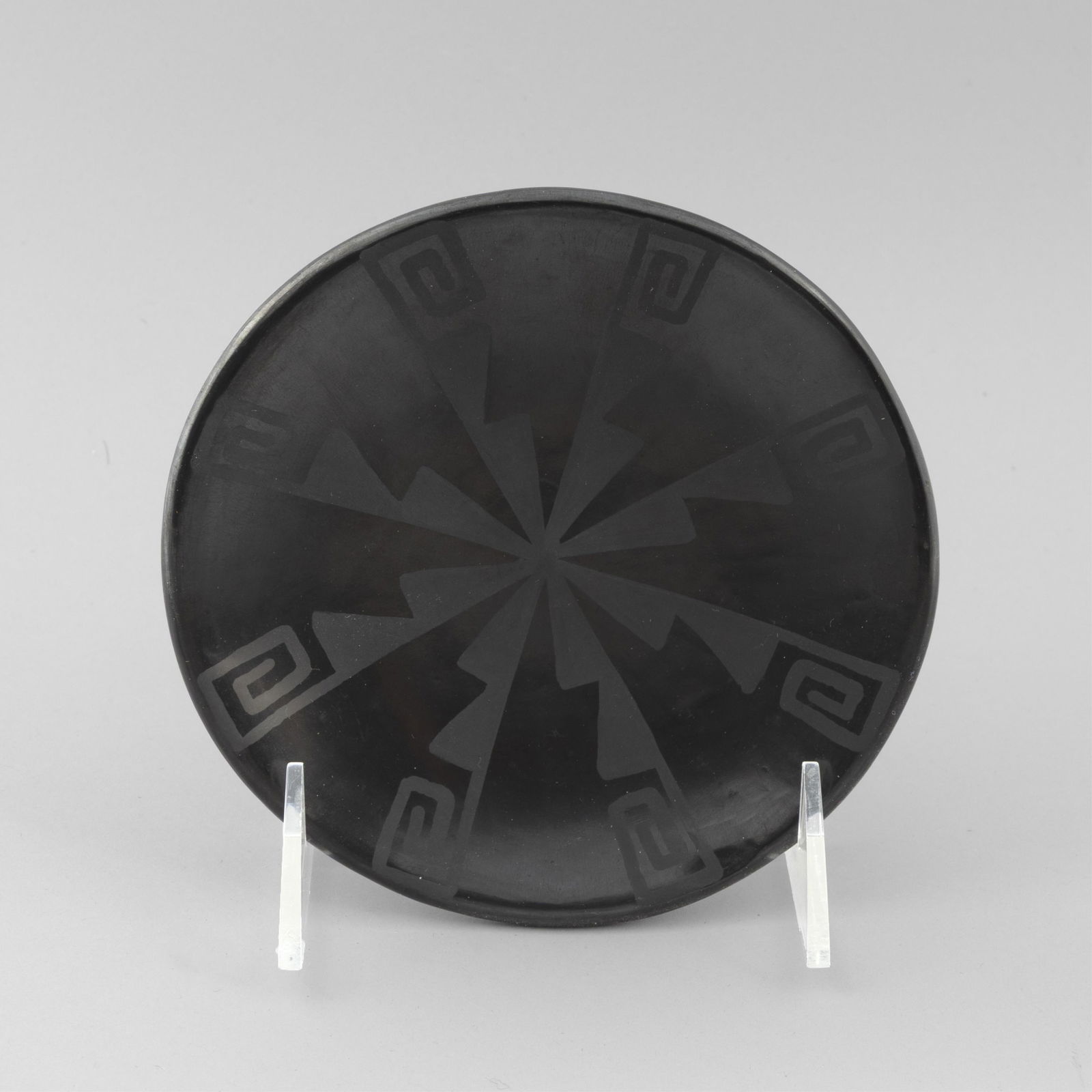 Maria + Santana Martinez, Blackware Plate, 1957 (1 of 5)