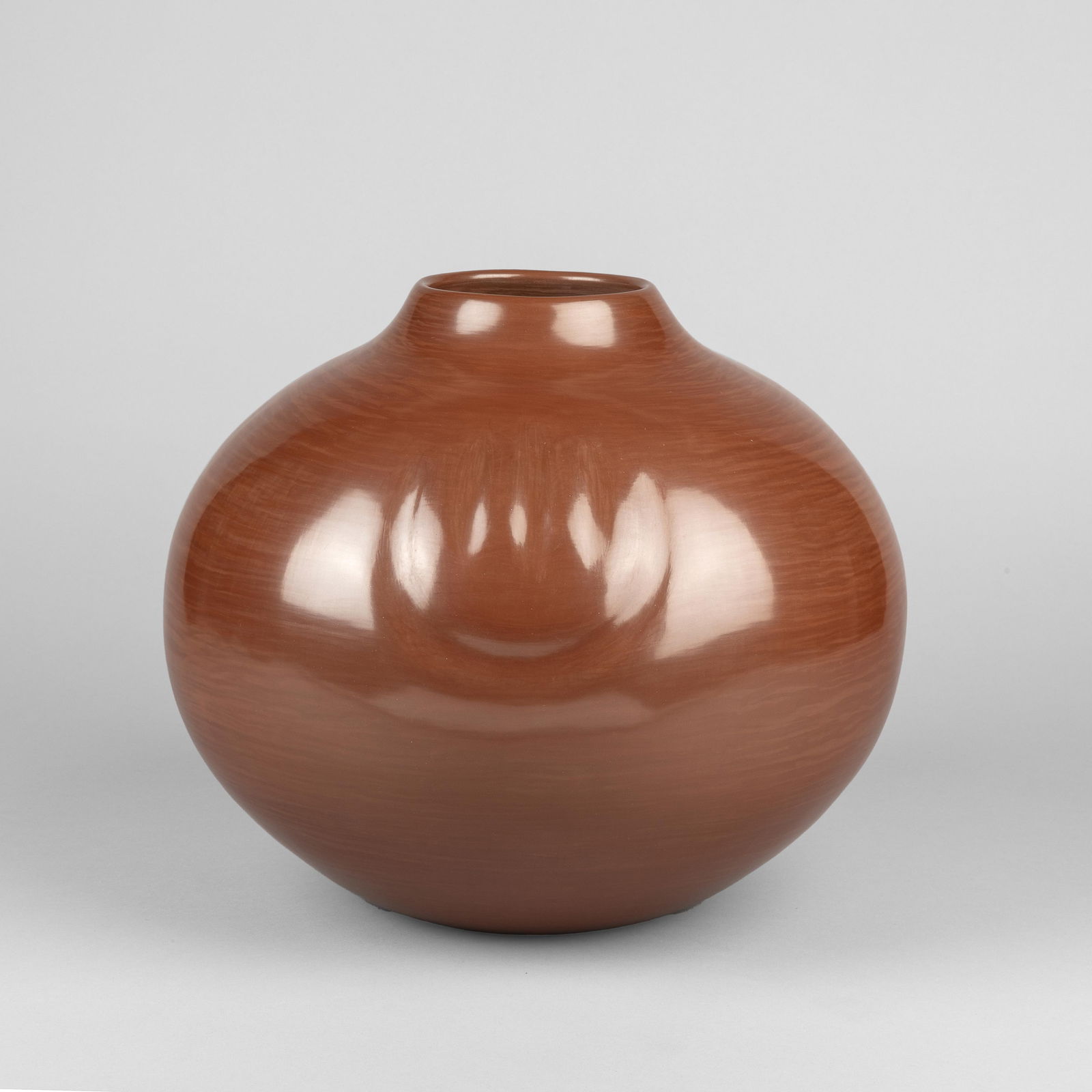 Alton Komalestewa, Redware Jar with Bear Paw Designs, ca. 1980 (1 of 3)