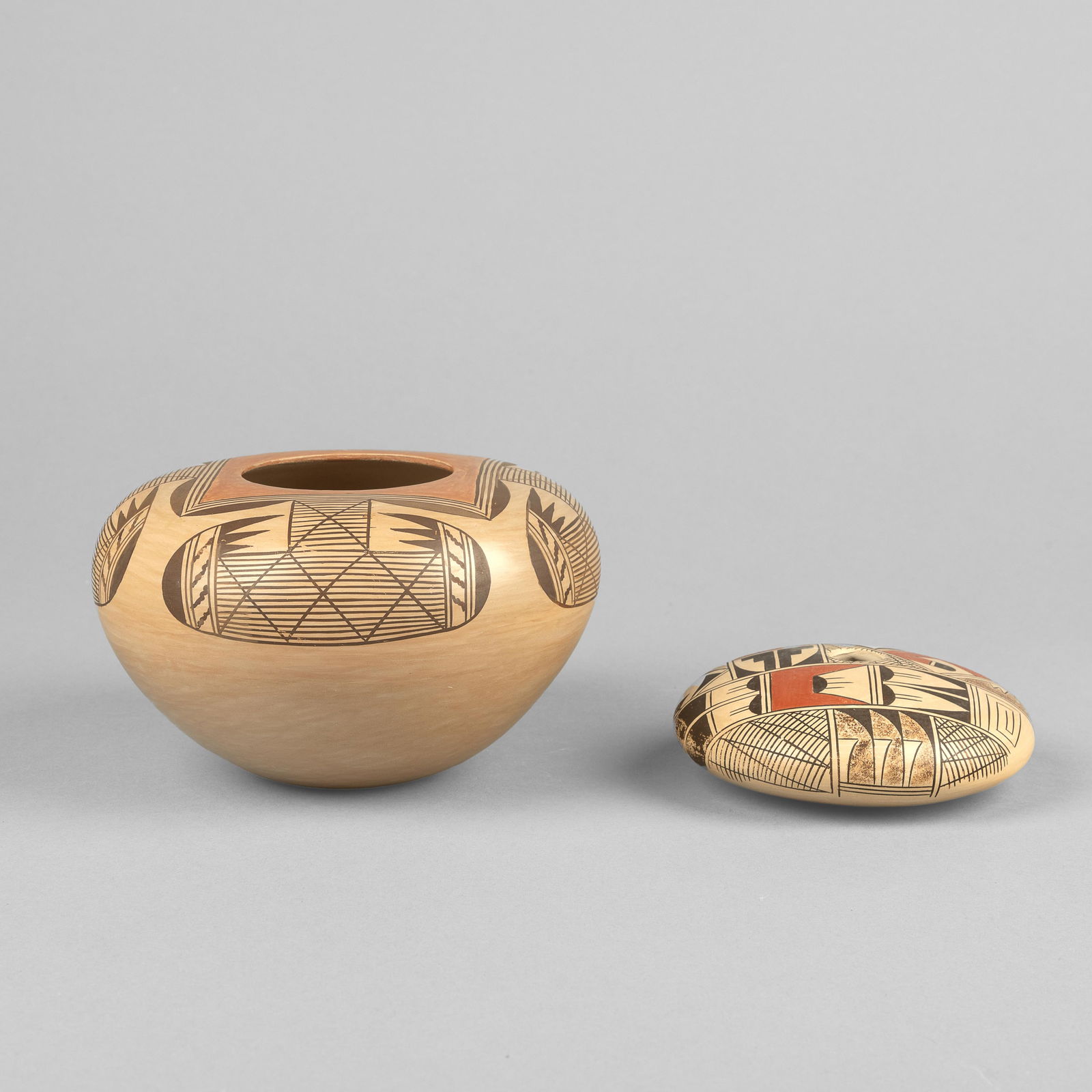 Rayvin + Jacob Koopee Nampeyo, Two Polychrome Pots (1 of 4)