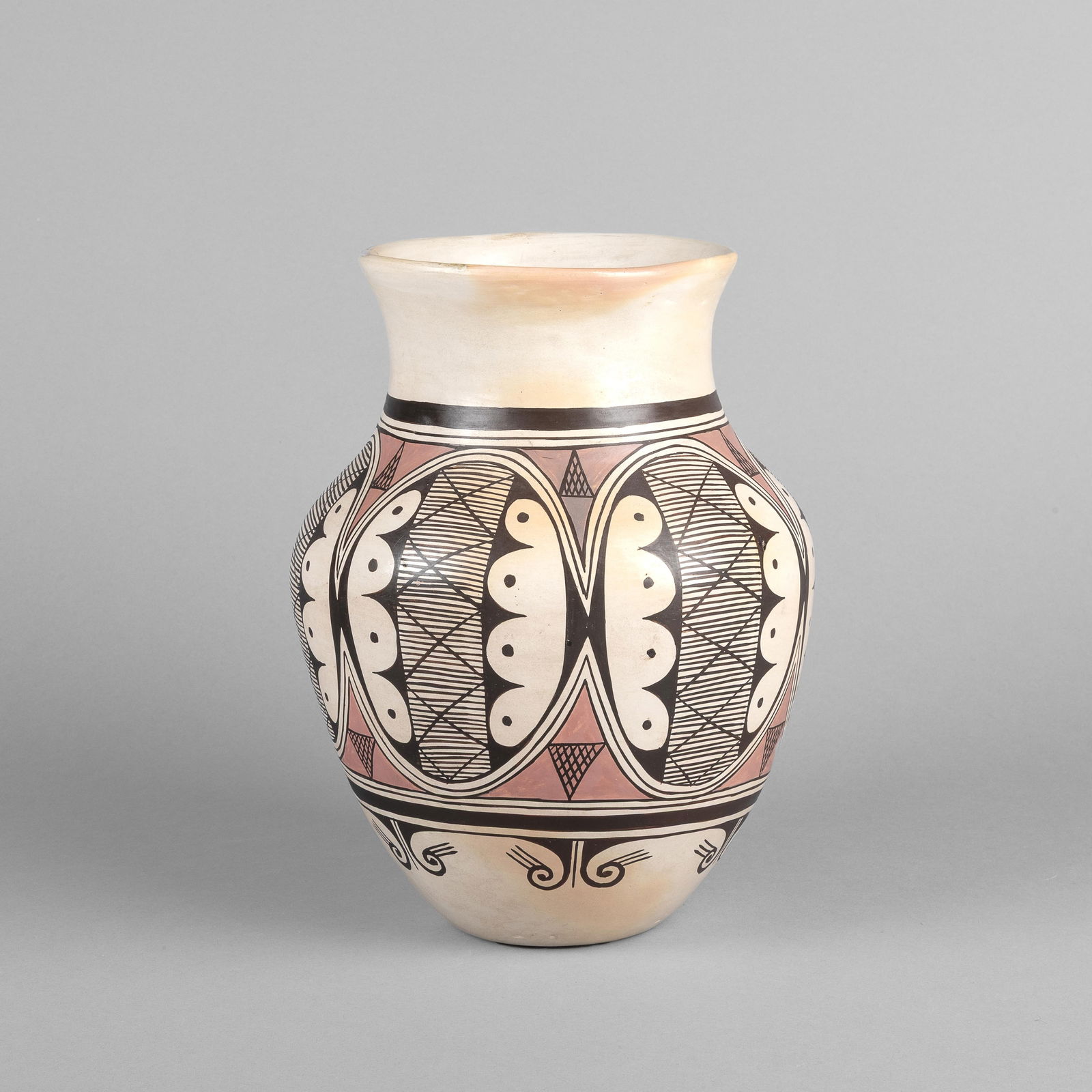 Helen [Feather Woman] Naha, Polychrome Vase, ca. 1970 (1 of 3)