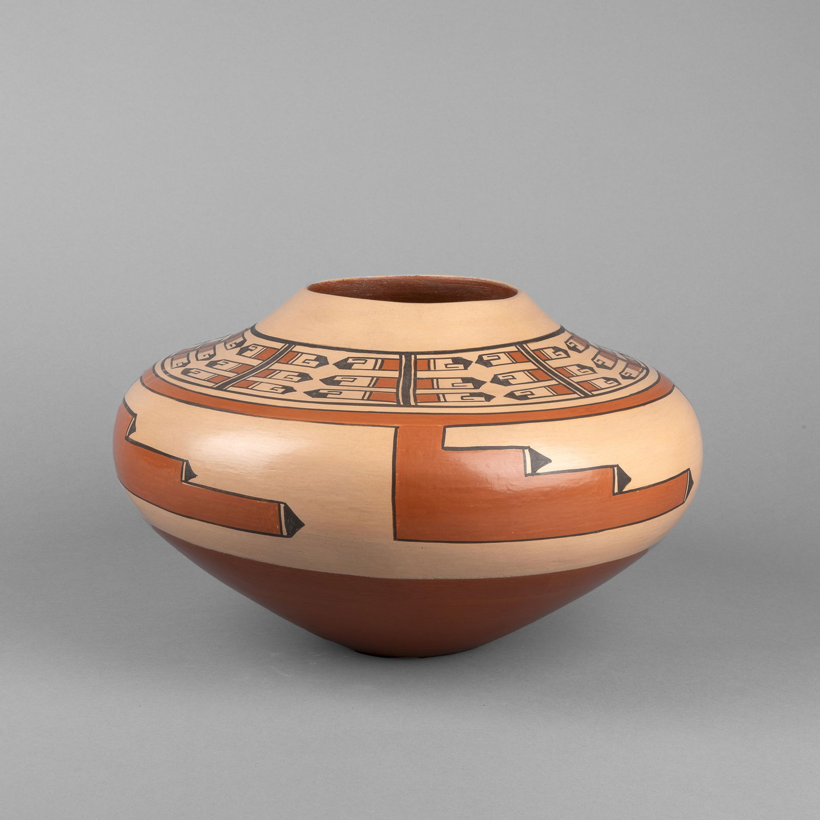 Tom Dickerson, Polychrome Flying Saucer Pot, 1988 (1 of 3)