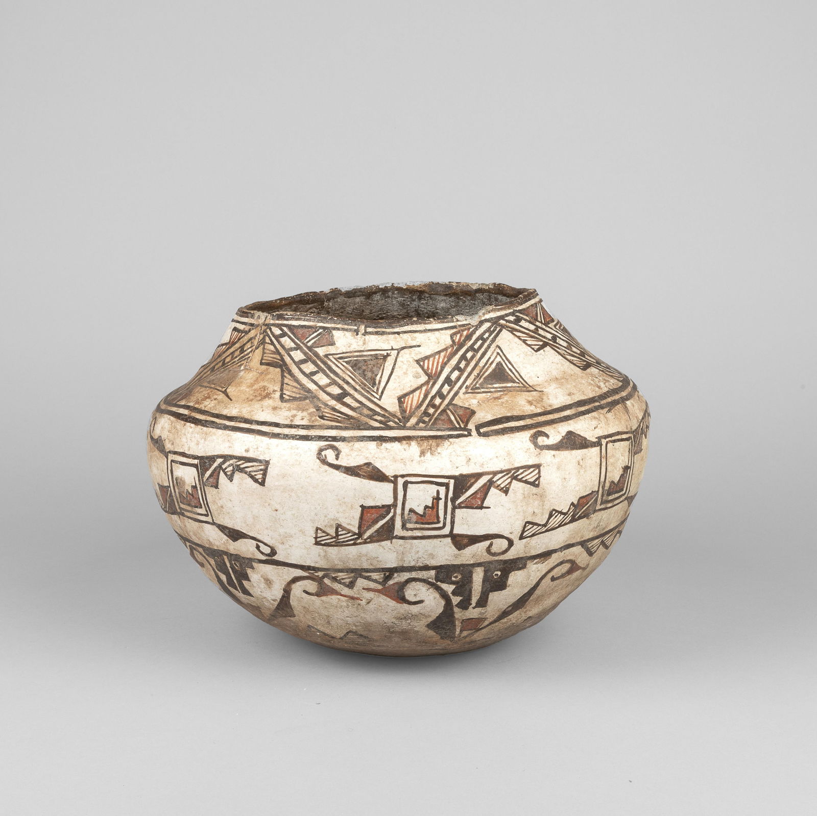 Zuni, Polychrome Storage Jar, ca. 1890 (1 of 3)
