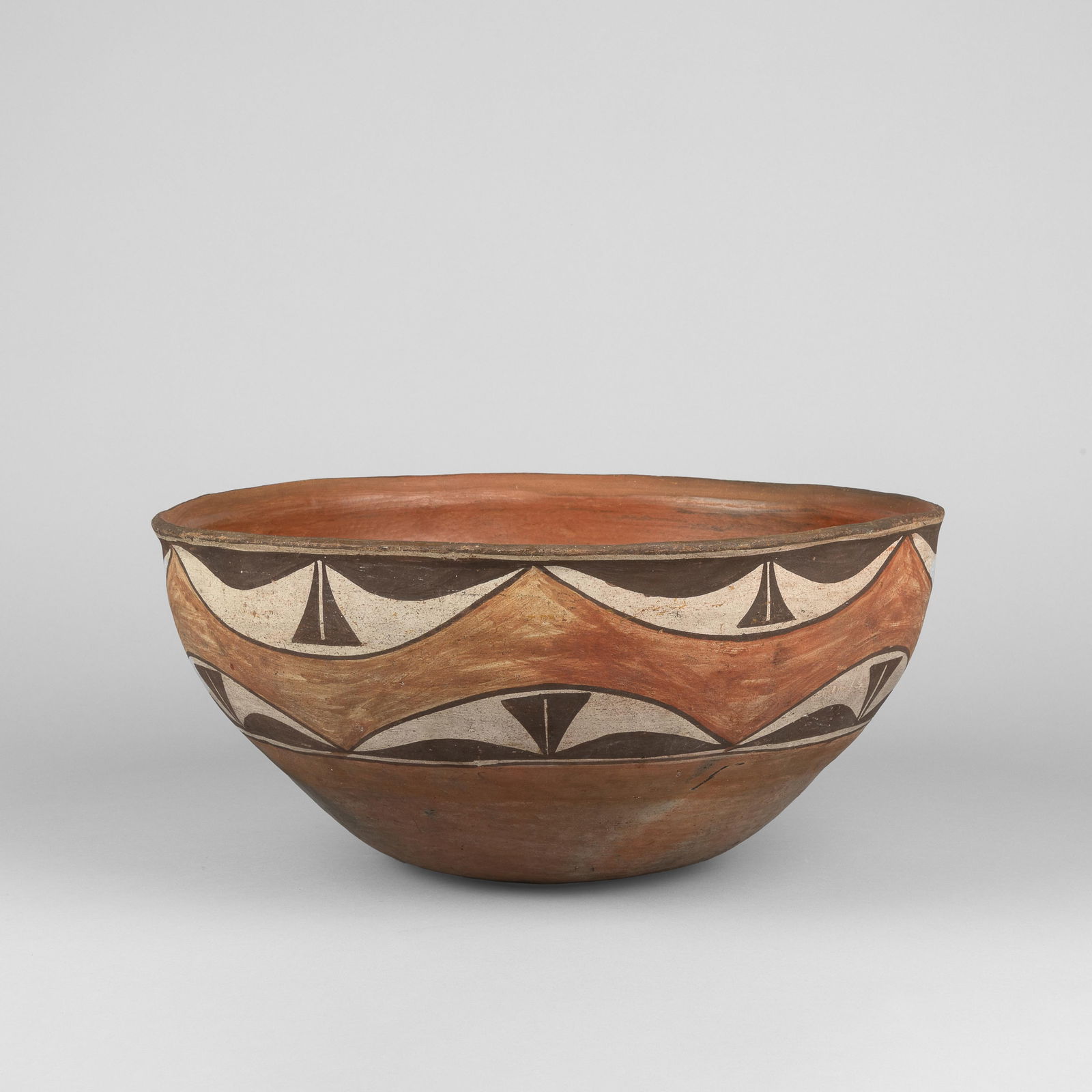 Zia, Polychrome Dough Bowl, ca. 1930 (1 of 3)