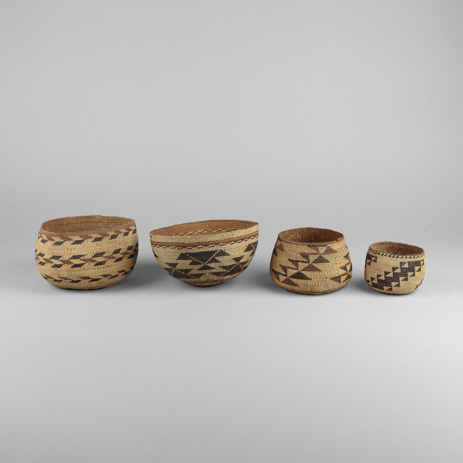 Hupa, Group of Four Baskets (1 of 3)