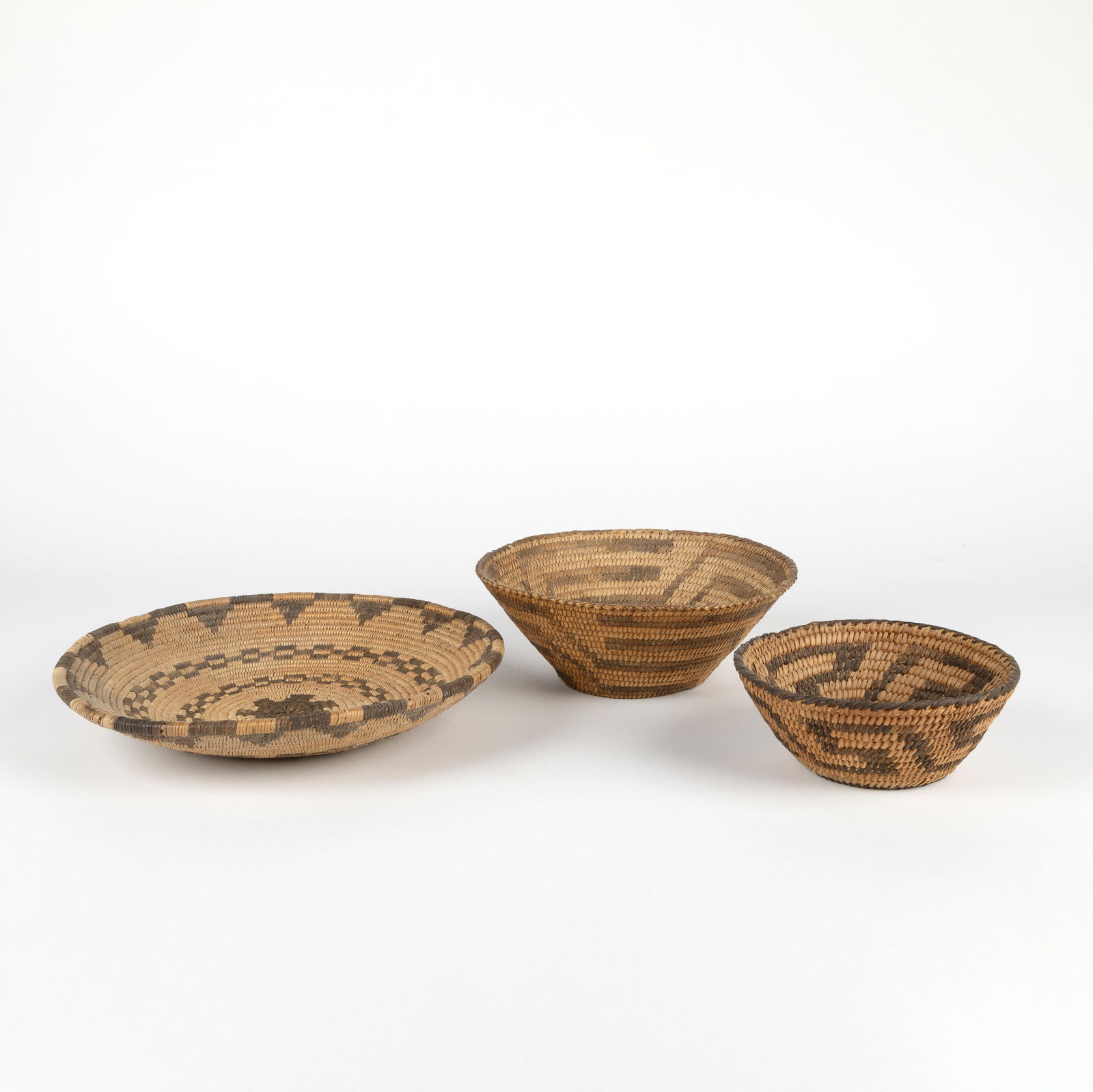 Pima, Group of Three Baskets, ca. 1920 (1 of 2)