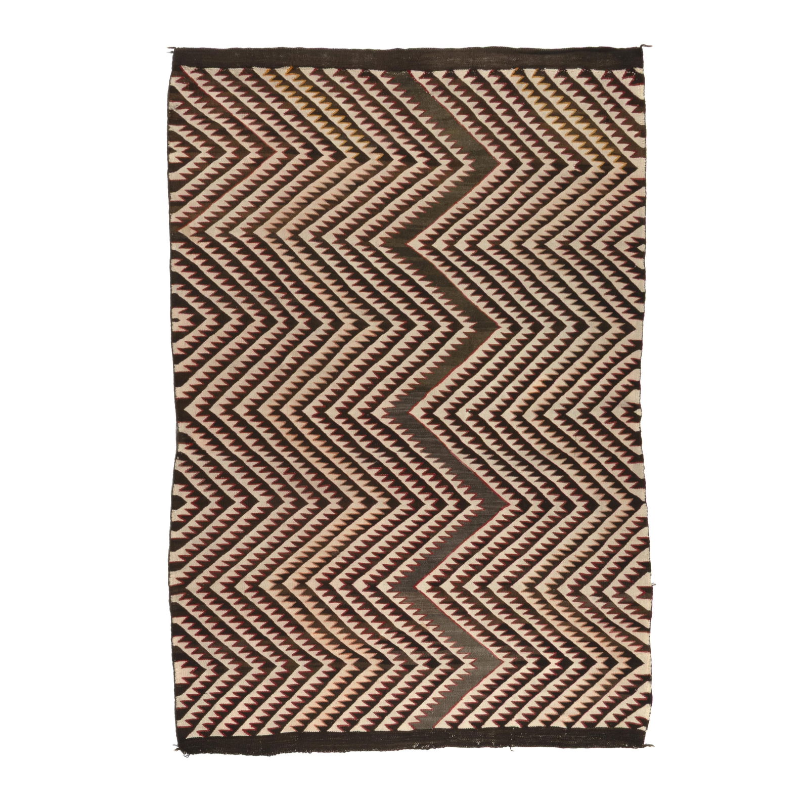 Diné (Navajo), Red Mesa Outline Rug, ca. 1945 (1 of 3)