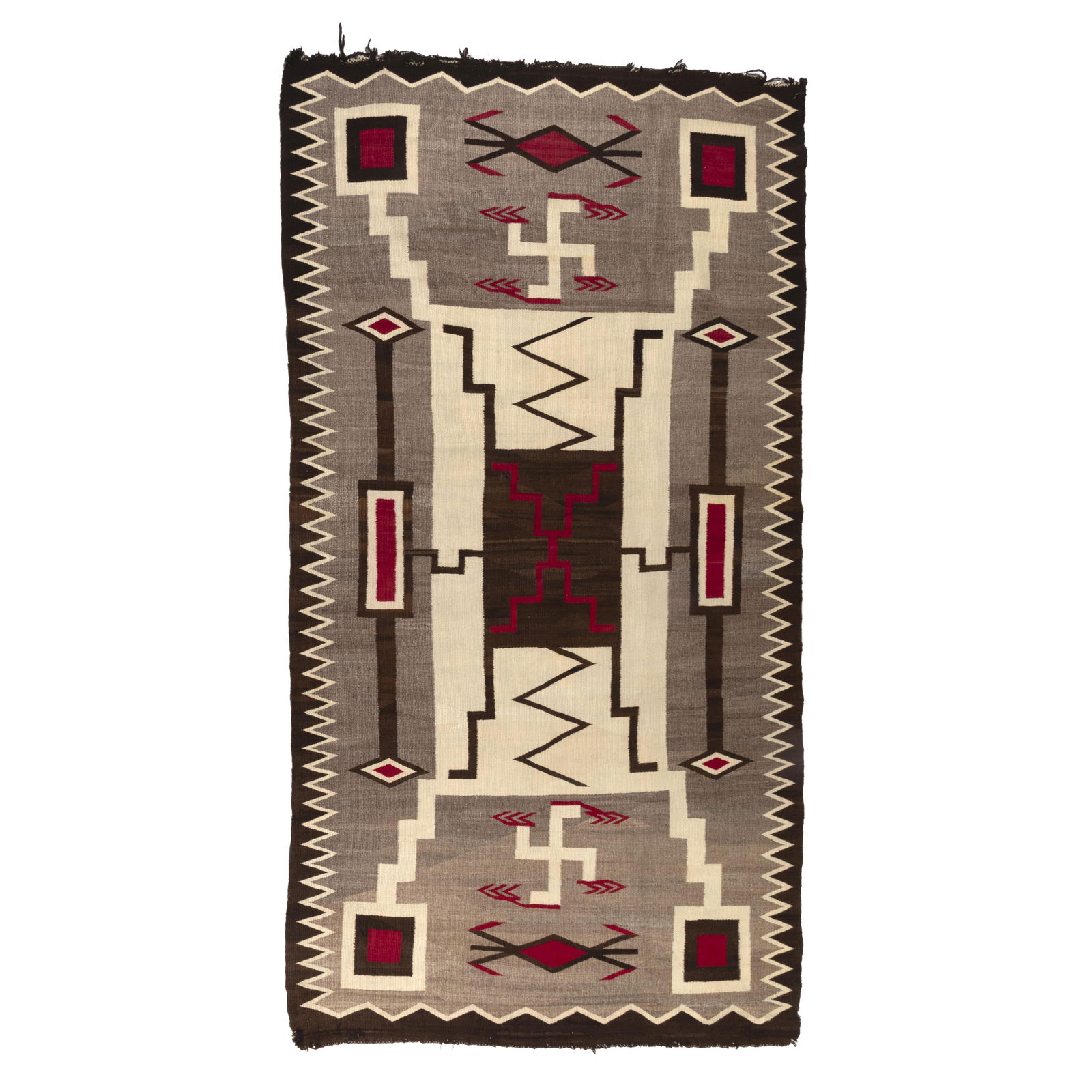 Diné (Navajo), Storm Pattern Rug, ca. 1940 (1 of 3)