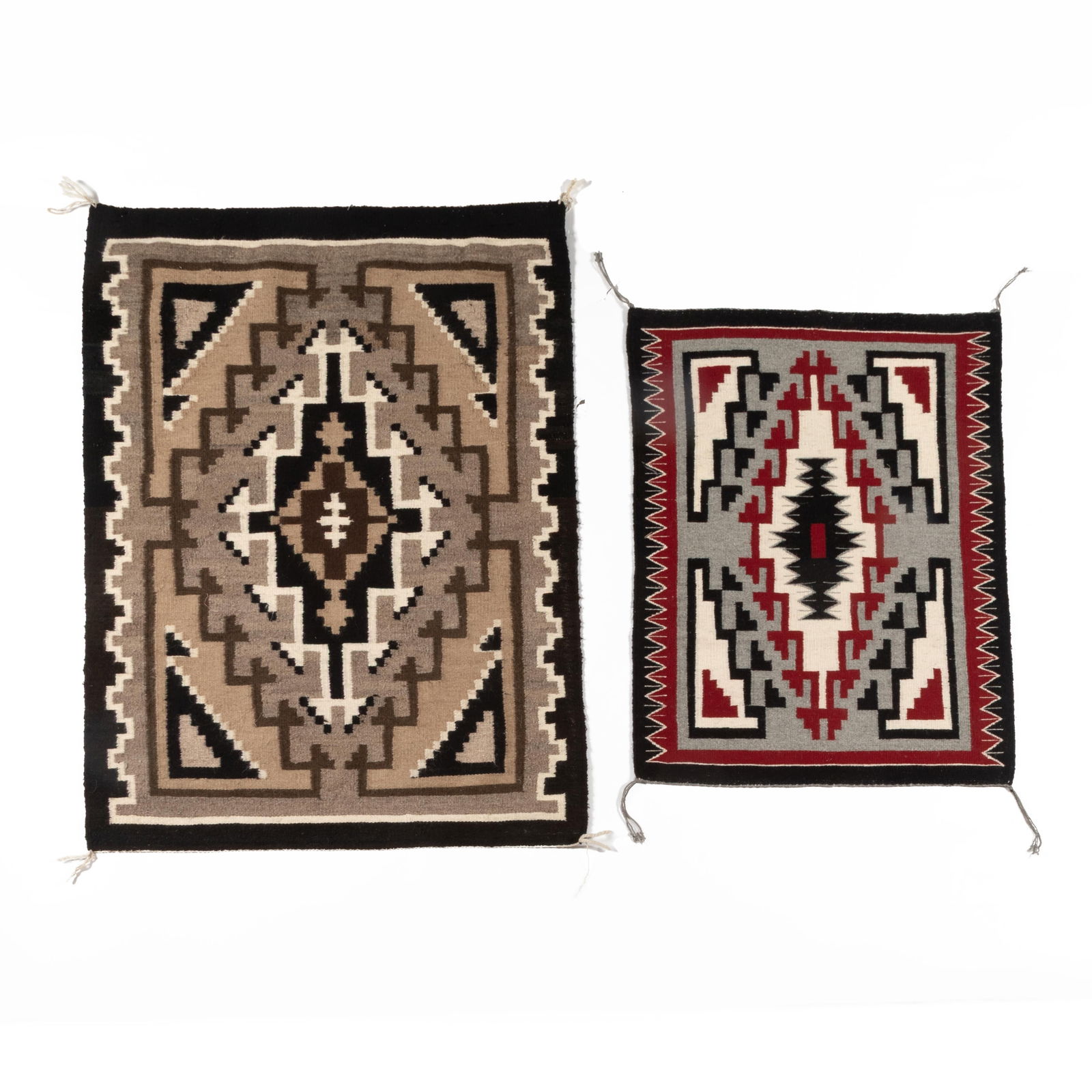 Stella T. Yazzie + Mary Frank, Two Rugs: Klagetoh, 2000 + Two Gray Hills (1 of 4)
