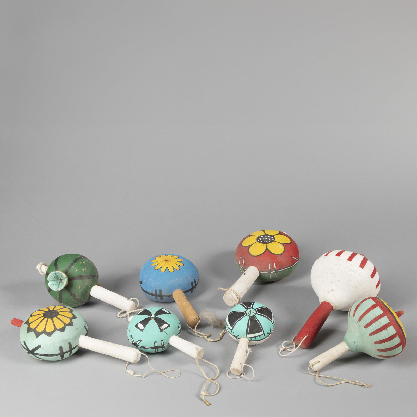 New Mexico, Group of Eight Pueblo Rattles (1 of 2)